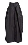 Christopher Esber Cocoon Ruffled Taffeta Trouser In Dark Grey