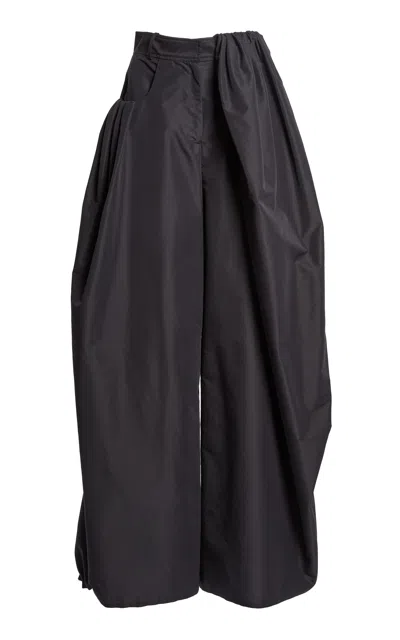 Christopher Esber Cocoon Ruffled Taffeta Trouser In Dark Grey
