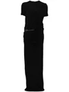 Christopher Esber Coiled Draped Corseted Jersey Maxi Dress In Black