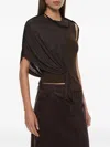 Christopher Esber Collision Draped Top In Brown