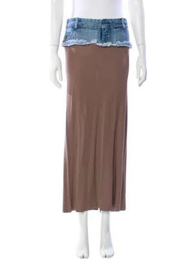 Pre-owned Christopher Esber Colorblock Pattern Midi Length Skirt In Blue