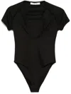 Christopher Esber Concave Tee Bodysuit Black In Black