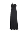 Christopher Esber Concave Stone One-shoulder Cami Maxi Dress In Black