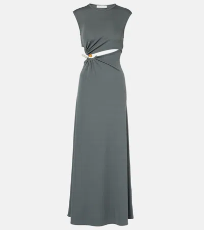 CHRISTOPHER ESBER CONCAVE STONE CUT-OUT MAXI DRESS