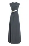 Christopher Esber Concave Stone Tank Dress In Grey