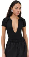 Christopher Esber Concave Tee Bodysuit Black In Black