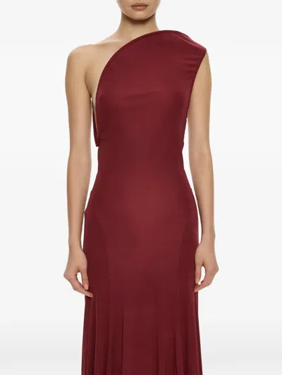 Christopher Esber Concave Wired Gown Maxi Dress In Brown