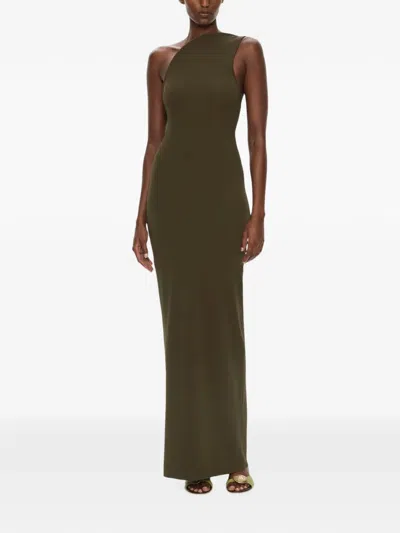 Christopher Esber Concave Wired Maxi Dress In Green