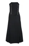 Christopher Esber Contoured Pleat Slide Strapless Dress