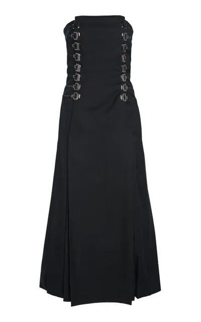 Christopher Esber Contoured Pleat Slide Strapless Dress