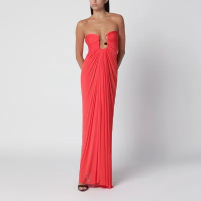 Christopher Esber Coral Long Jersey Dress In Red