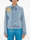 Christopher Esber Corsage Denim Jacket In Blue