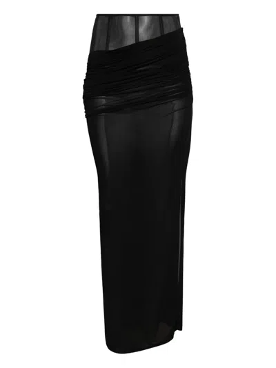 Christopher Esber Corset Draped Skirt In Black