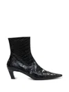 Christopher Esber Corte Embossed Ankle Boots In Black