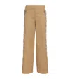 Christopher Esber Cotton Beaded Straight Trousers In Yellow