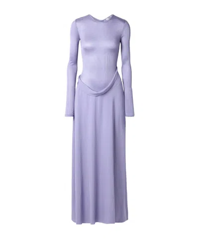 Christopher Esber Cowl Hip Dress In Purple