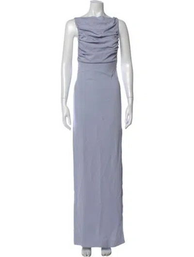 Pre-owned Christopher Esber Cowl Neck Long Dress In Blue