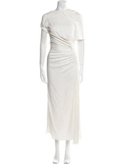 Pre-owned Christopher Esber Cowl Neck Long Dress In Neutral