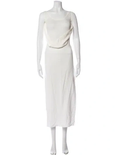 Pre-owned Christopher Esber Cowl Neck Long Dress W/ Tags In White