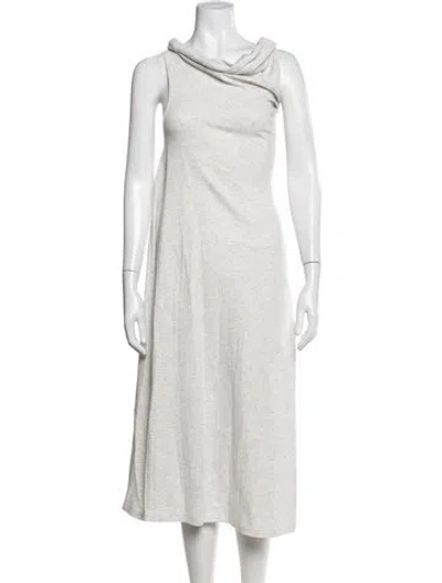 Pre-owned Christopher Esber Cowl Neck Midi Length Dress W/ Tags In White