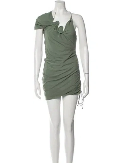 Pre-owned Christopher Esber Cowl Neck Mini Dress In Green