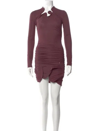 Pre-owned Christopher Esber Cowl Neck Mini Dress In Purple