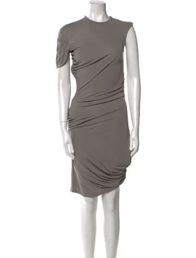Pre-owned Christopher Esber Crew Neck Knee-length Dress In Gray