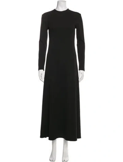 Pre-owned Christopher Esber Crew Neck Long Dress In Black