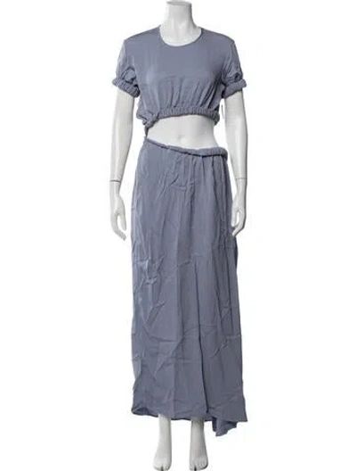 Pre-owned Christopher Esber Crew Neck Long Dress In Blue