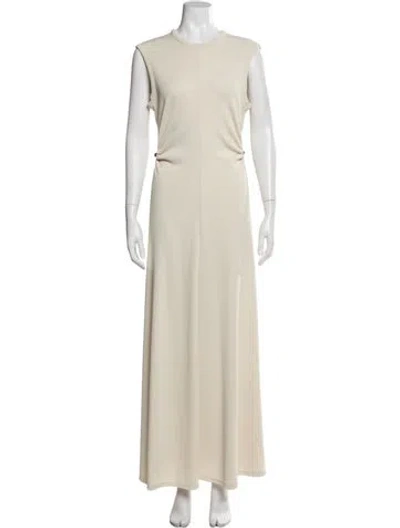 Pre-owned Christopher Esber Crew Neck Long Dress In Gray