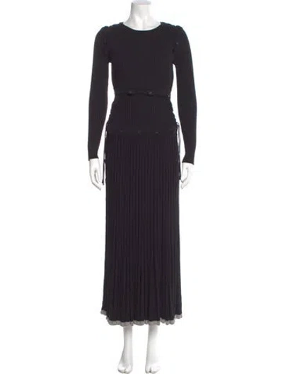 Pre-owned Christopher Esber Crew Neck Long Dress In Multi