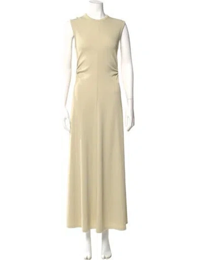 Pre-owned Christopher Esber Crew Neck Long Dress In Neutral