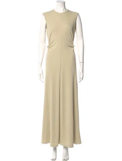 Pre-owned Christopher Esber Crew Neck Long Dress In Neutral