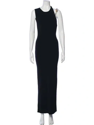 Pre-owned Christopher Esber Crew Neck Long Dress W/ Tags In Black