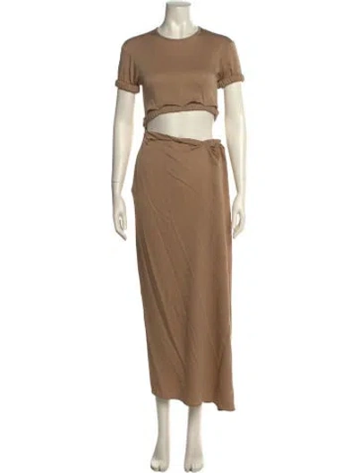 Pre-owned Christopher Esber Crew Neck Long Dress W/ Tags In Neutral