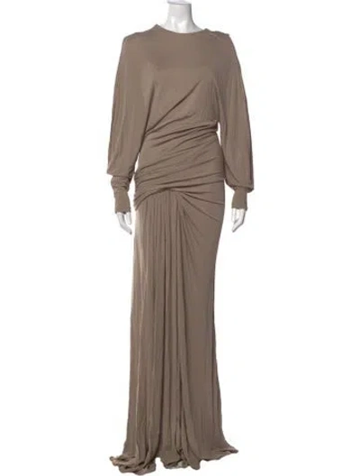 Pre-owned Christopher Esber Crew Neck Long Dress W/ Tags In Neutrals