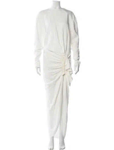 Pre-owned Christopher Esber Crew Neck Long Dress W/ Tags In White