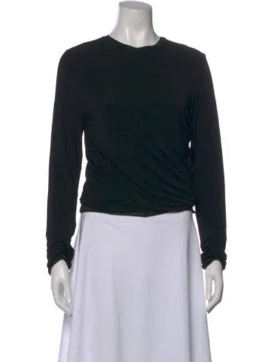 Pre-owned Christopher Esber Crew Neck Long Sleeve Top In Black
