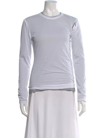 Pre-owned Christopher Esber Crew Neck Long Sleeve Top In Gray