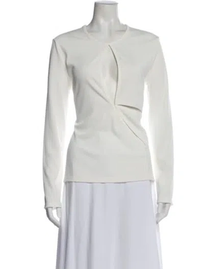 Pre-owned Christopher Esber Crew Neck Long Sleeve Top In Neutral