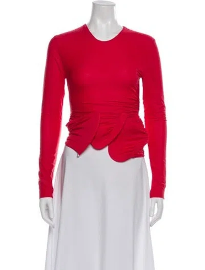 Pre-owned Christopher Esber Crew Neck Long Sleeve Top In Pink