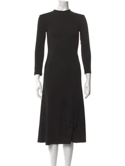 Pre-owned Christopher Esber Crew Neck Midi Length Dress In Black