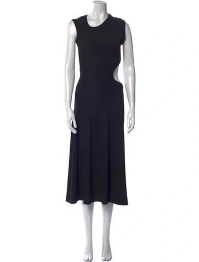 Pre-owned Christopher Esber Crew Neck Midi Length Dress In Blue