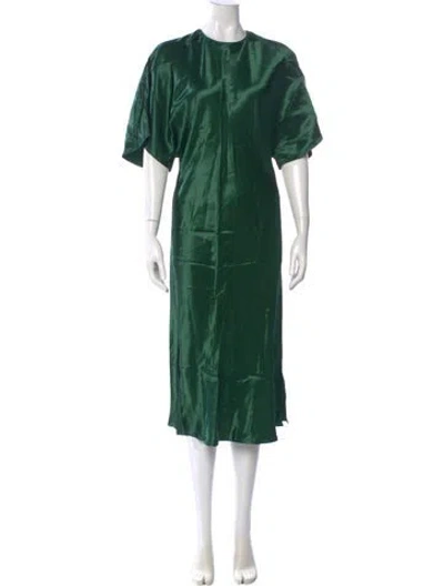 Pre-owned Christopher Esber Crew Neck Midi Length Dress In Green