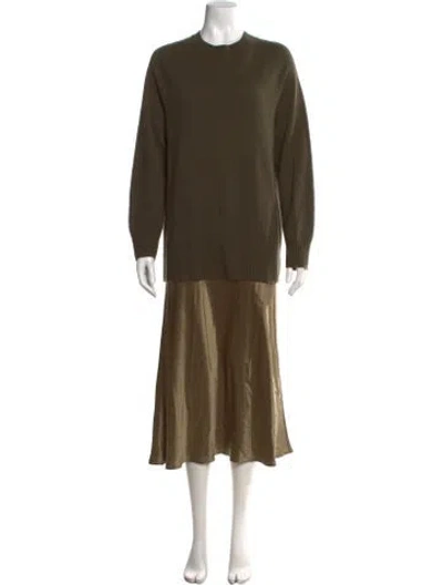 Pre-owned Christopher Esber Crew Neck Midi Length Dress In Green