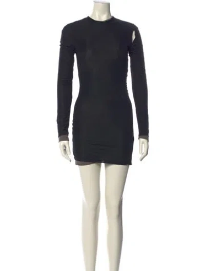 Pre-owned Christopher Esber Crew Neck Mini Dress In Black