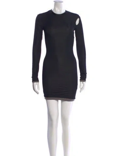 Pre-owned Christopher Esber Crew Neck Mini Dress In Gray