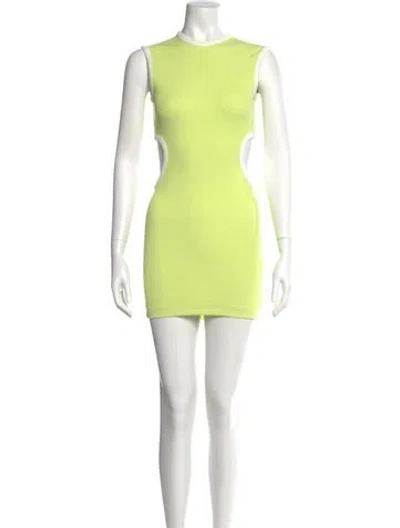Pre-owned Christopher Esber Crew Neck Mini Dress In Green