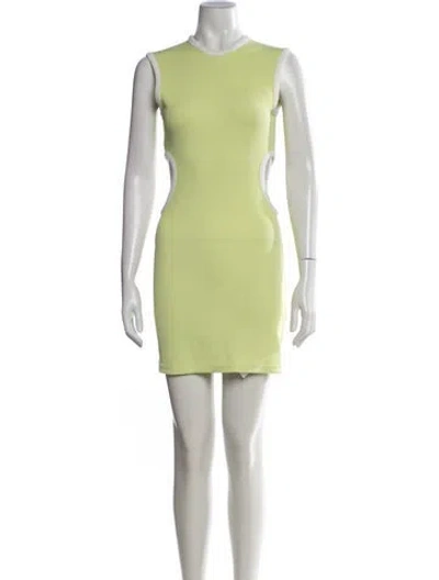 Pre-owned Christopher Esber Crew Neck Mini Dress In Green