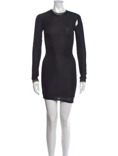 Pre-owned Christopher Esber Crew Neck Mini Dress In Grey